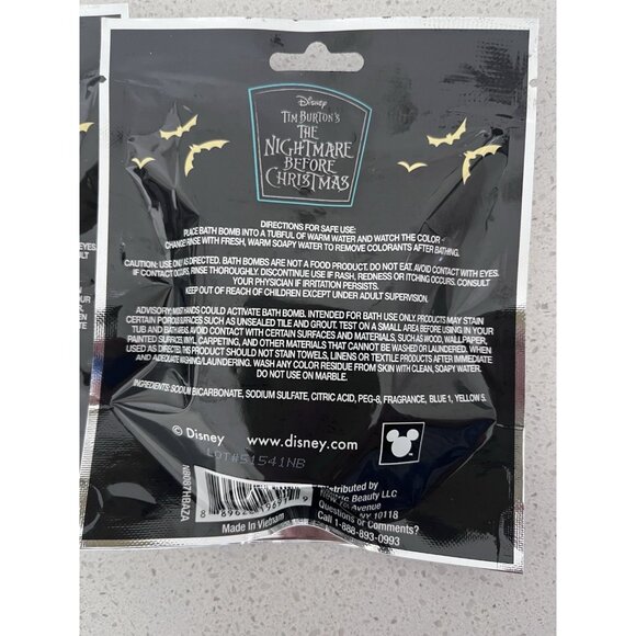 Set of 2 Disney The Nightmare Before Christmas Lavender Mint Scented Bath Bomb - Picture 3 of 4